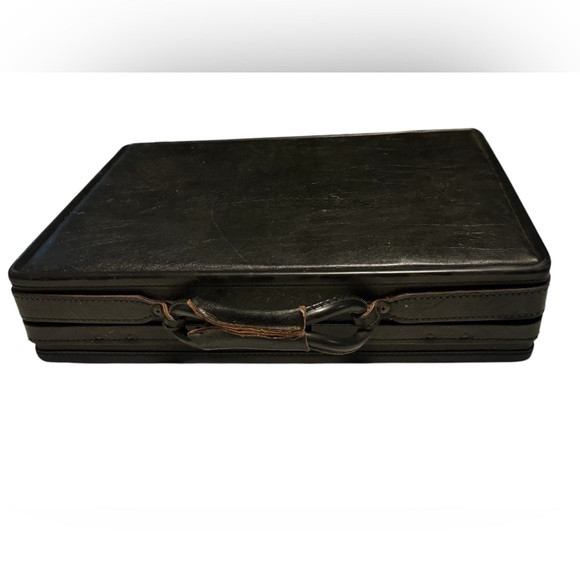 Vintage Hartmaan Belting Black Leather High End Men’s Briefcase Attaché RARE - Picture 12 of 16